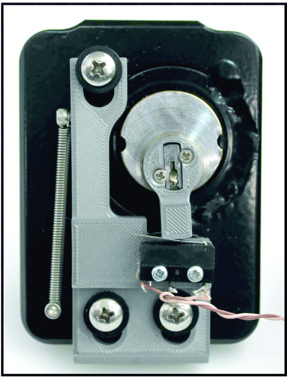 Rear view of secure switch